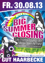 Tickets für BIG SUMMER CLOSING am 30.08.2013 kaufen - Online Kartenvorverkauf